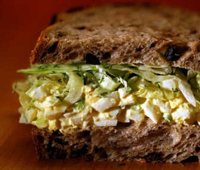 
Egg salad is a great way to use leftover eggs, and having some on hand makes for easy lunches on the go. Children can help make the egg salad, and those with adventurous palates might like to mix in some curry for a different flavor.Los Angeles Times
 (Los Angeles Times / The Spokesman-Review)
