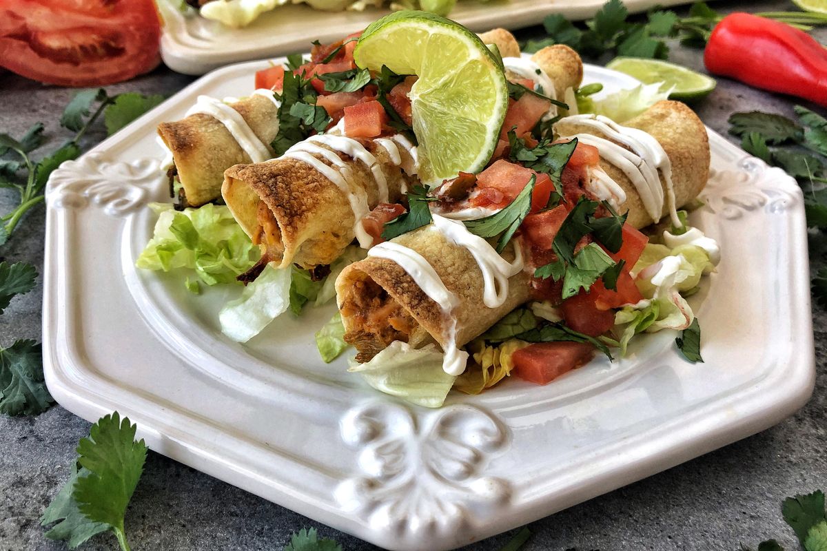 Chicken taquitos can be baked or fried. (Audrey Alfaro / For The Spokesman-Review)