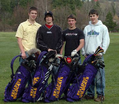 
Four players who won a state championship for Kellogg are back. They are, from left, Shea Sevy, Carter Wardwell, Kyle Finlay and Sam Redmond. 
 (Jesse Tinsley / The Spokesman-Review)