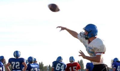 
Versatile senior Jake Hall, noted as a fullback last season, has stepped right in as Coeur d'Alene's starting quarterback, throwing for nearly 1,200 yards with 10 touchdowns. 
 (Kathy Plonka / The Spokesman-Review)