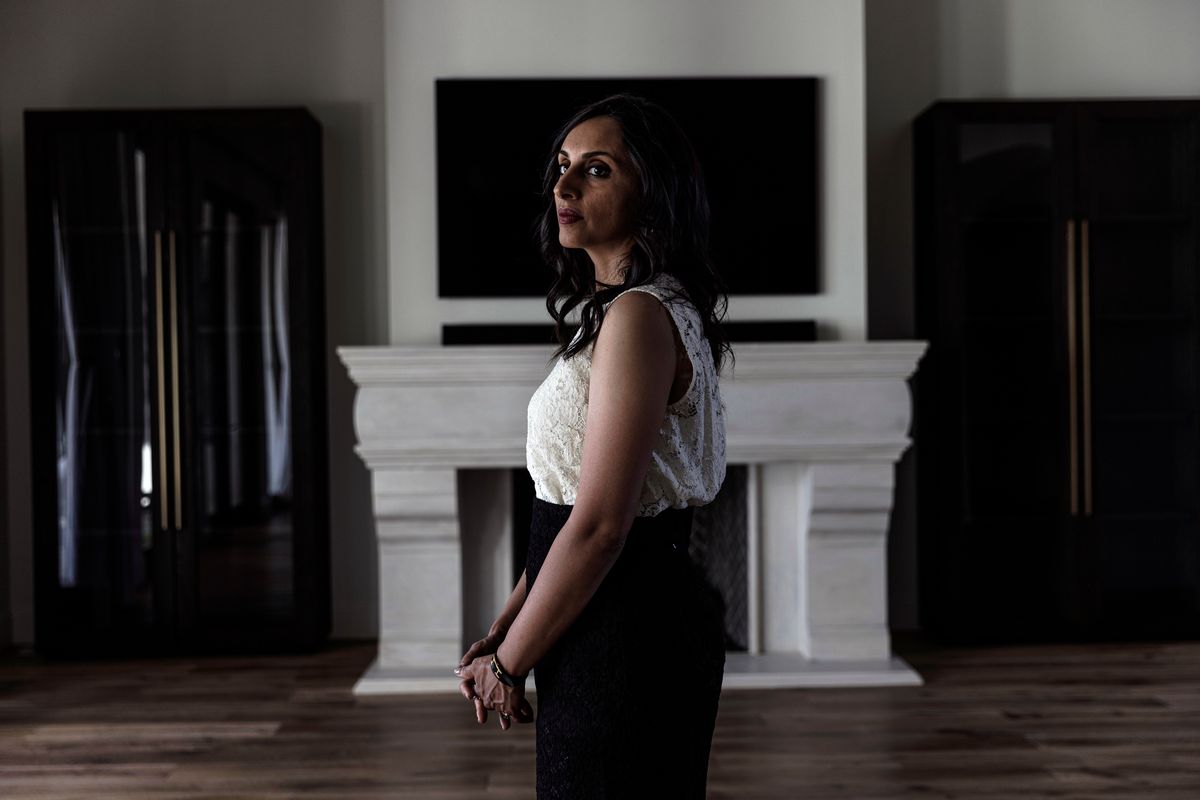 Anita Verma-Lallian in Buckeye, Ariz., on June 3, 2023. Land buyers like Verma-Lallian are still bullish on the future of development on the edges of Phoenix. (Adriana Zehbrauskas/The New York Times)  (ADRIANA ZEHBRAUSKAS)