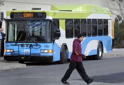
STA's new hybrid buses will be ready for service early next year. 
 (Dan Pelle / The Spokesman-Review)