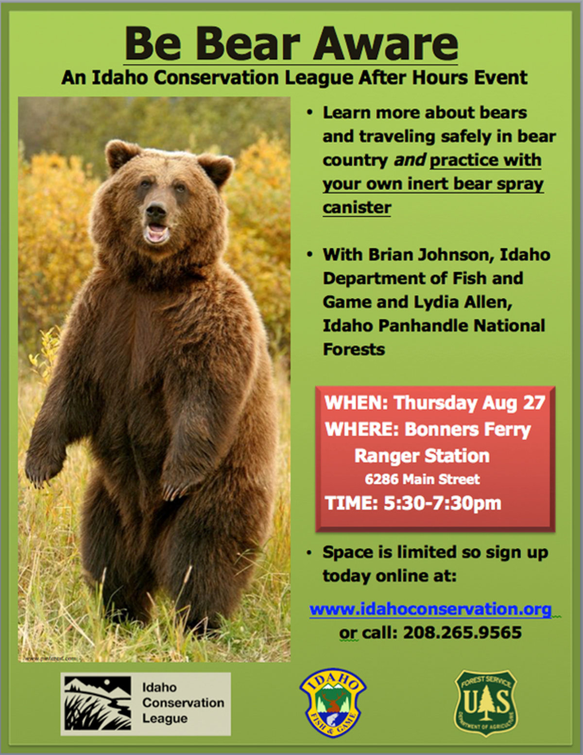 Be Bear Aware program Aug. 27 in Bonners Ferry | The Spokesman-Review
