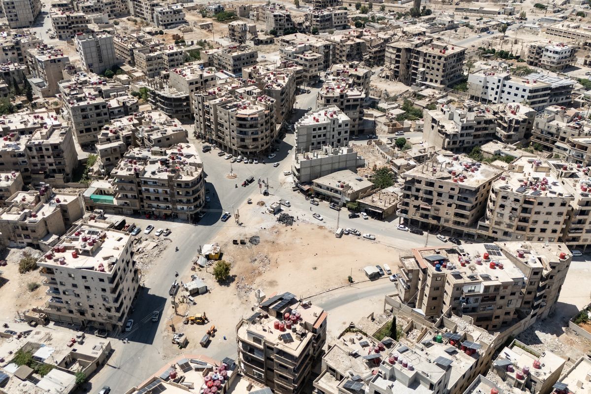 The Darayya neighborhood, photographed in July, where Tice was covering a protest days before his disappearance in 2012.   (Salwan Georges/The Washington Post)