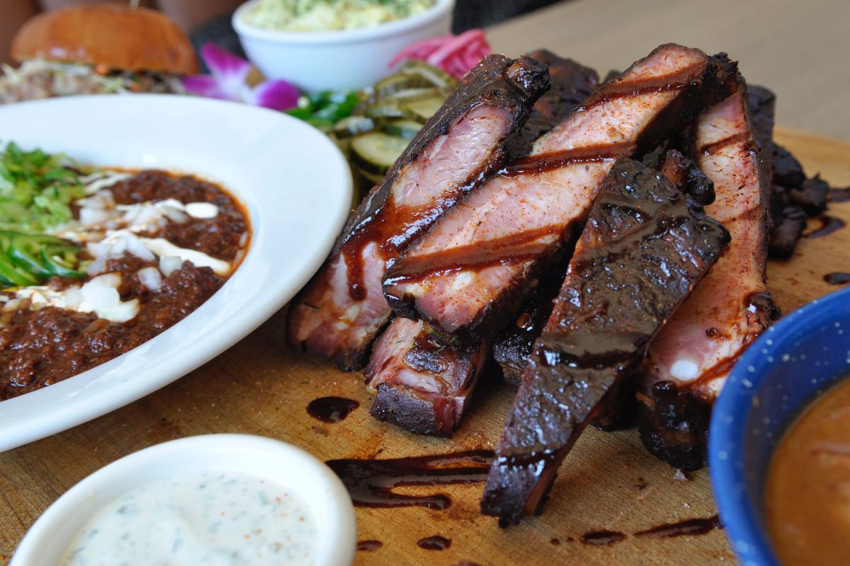 The barbecued ribs are offered as a half-rack or full-rack, with or without a side, at Locos, a new eatery in Spokane