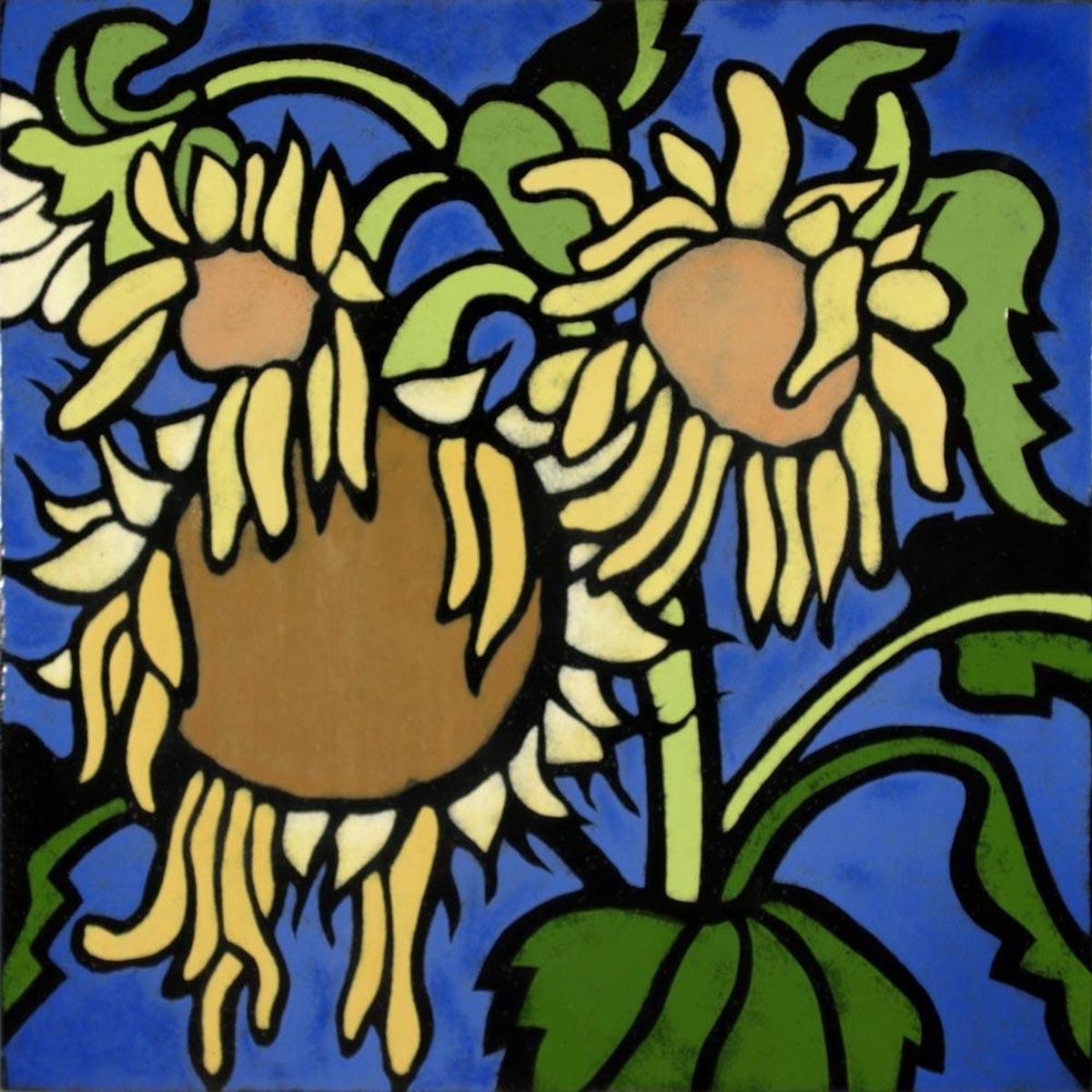 This “Sunflowers” enamel by Harold Balazs is featured in the January exhibit at the Art Spirit Gallery in Coeur d’Alene. (Art Spirit Gallery)
