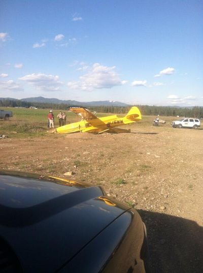 This plane crashed near Hayden, Idaho, on May 14, 2014.  (Kootenai County Sheriff's Office)