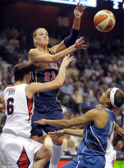 WNBA All-Star Katie Douglas (23) had 15 points in a losing effort to Team USA, which boasts six current or former UConn players. (Associated Press)