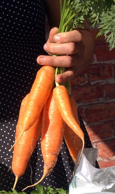 
Tolstoy Farms sells organic carrots at the Spokane Farmer's Market. The market is open Wednesday and Saturday from 8 a.m.-1 p.m. on Second Avenue between Division and Browne streets. 
 (Kathryn Stevens / The Spokesman-Review)