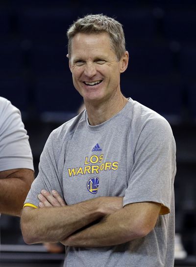 Warriors coach Steve Kerr has an ever-present wry sense of humor passed on by his father. (Associated Press)