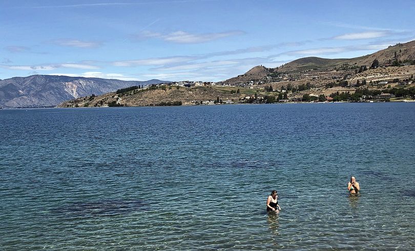 Swimmers enjoy the waters of Lake Chelan in Central Washington. (Leslie Kelly)