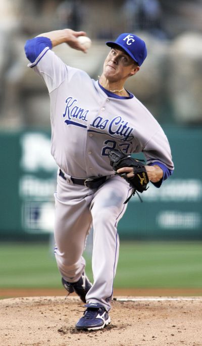 Royals pitcher Zack Greinke led the majors with a 2.16 ERA.  (Associated Press)