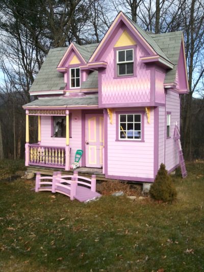 The playhouse you build for your grandchild, daughter or son doesn’t have to be this elaborate. Simple works well too.  (Tribune Content Agency)