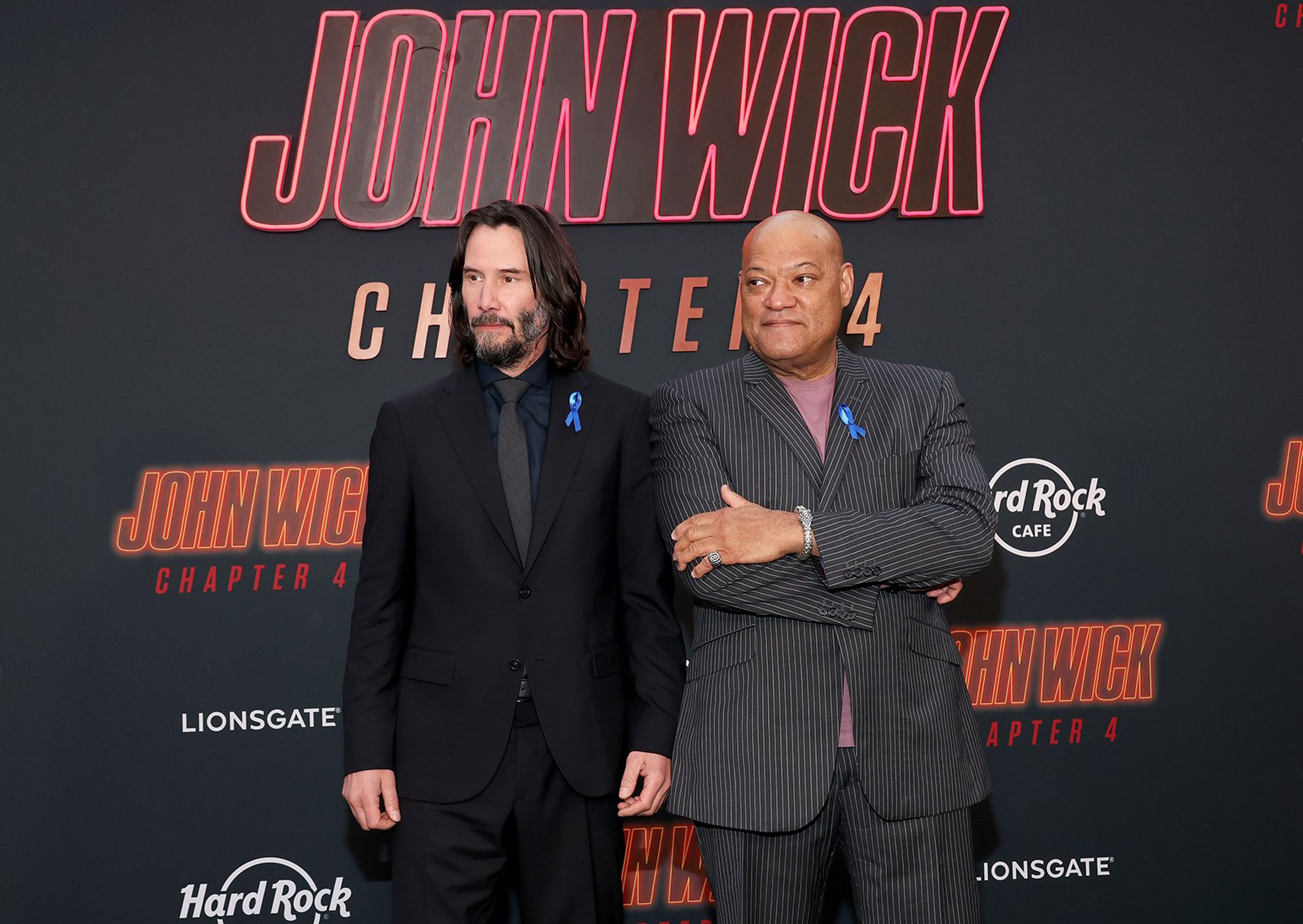 Keanu Reeves ‘john Wick 4 Cast Wore Ribbons To Honor Lance Reddick At La Premiere The 2316