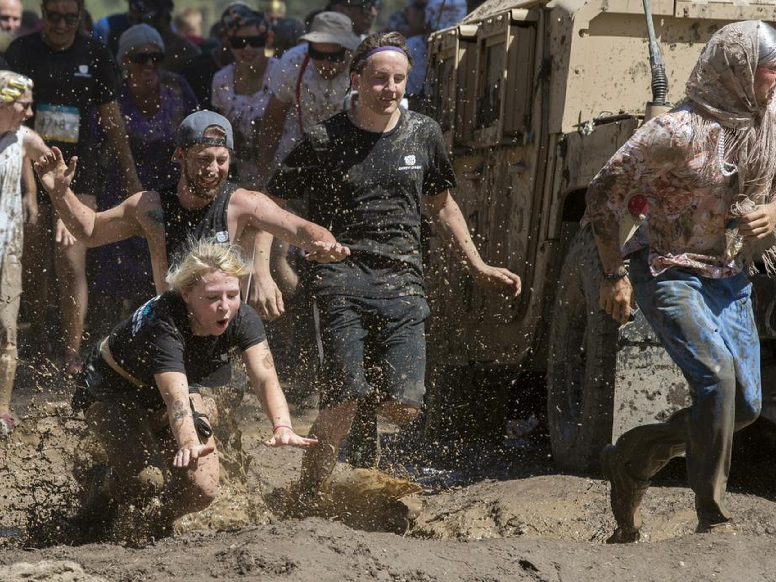 Mud slide: Racers wallow at high speed through Dirty Dash 2017