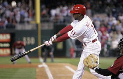 
Associated PressA sprained left ankle sent  Jimmy Rollins to the disabled list for the first time.
 (Associated Press / The Spokesman-Review)