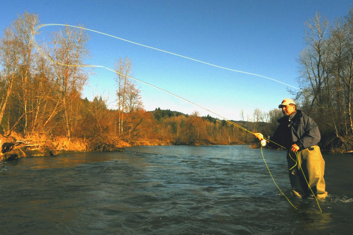 International fly-casting champion Steve Rajeff unleashes his tournament skills to fish for pleasure on a trout stream.