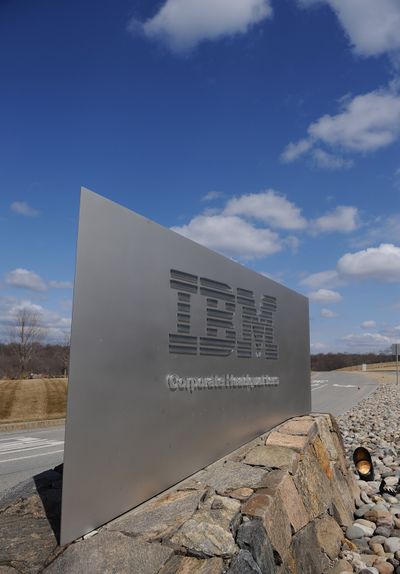 A sign marks the entrance to IBM Corporate Headquarters March 20, 2009, in Armonk, New York.   (Getty Images)