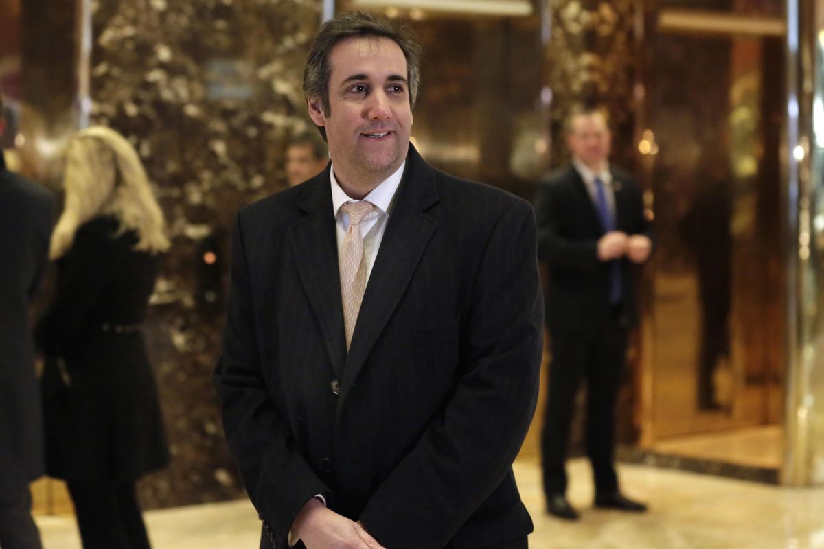 In this Dec. 16, 2016 file photo, attorney Michael Cohen arrives in Trump Tower in New York. A House intelligence committee staffer says the panel recently issued a subpoena to President Donald Trump’s personal attorney, Michael Cohen, as part of its ongoing investigation into Russia’s election meddling. (Richard Drew / Associated Press)