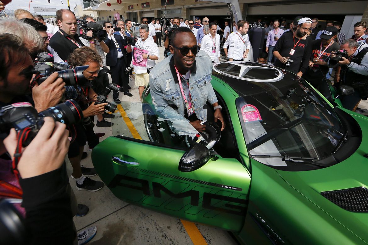 Lewis Hamilton shows Usain Bolt what real speed feels like ...