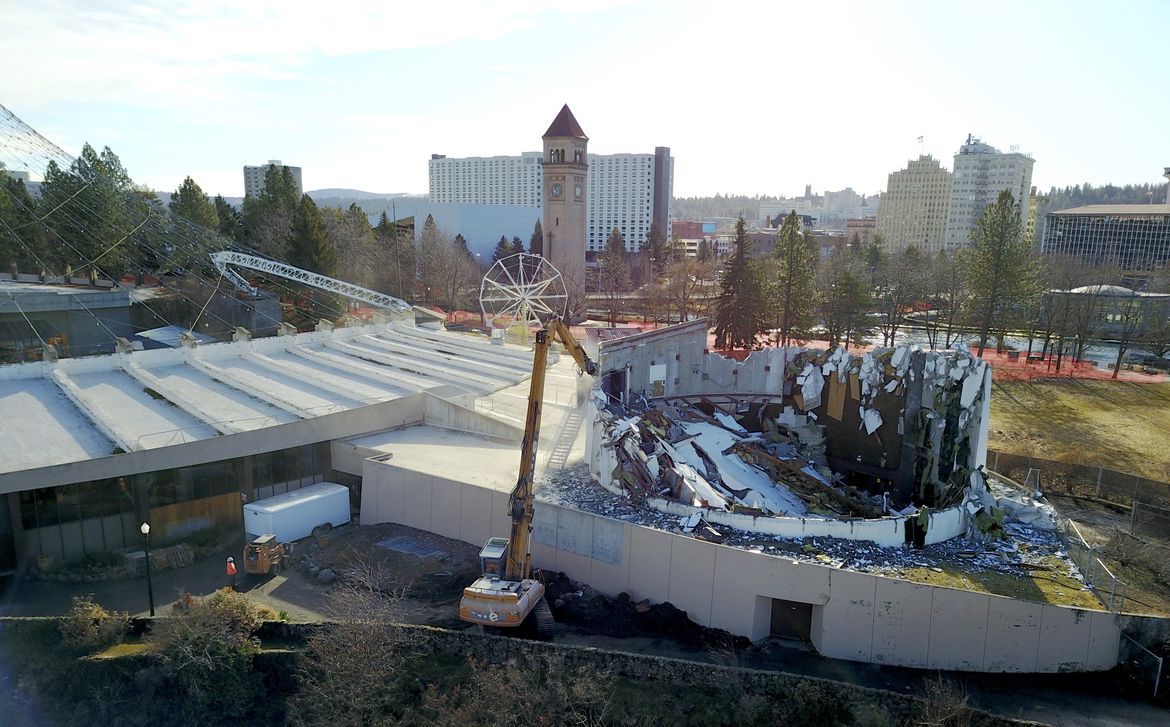 IMAX demolition in Riverfront Park Jan. 29, 2018 The SpokesmanReview