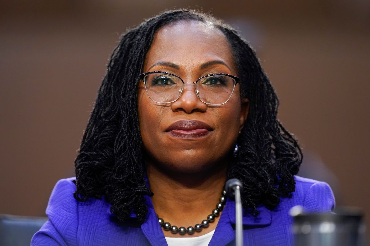 Supreme Court nominee Judge Ketanji Brown Jackson listens during her confirmation hearing before the Senate Judiciary Committee on Monday on Capitol Hill in Washington.  (Jacquelyn Martin)