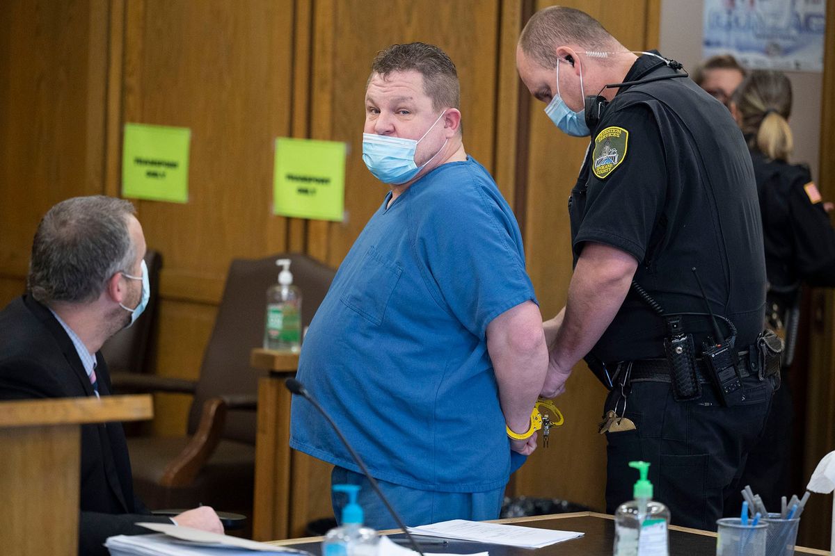 McGavin Medrain, the man who barreled through the Liberty Tax Service and Dutch Bros. businesses last summer on Freya Street, sending seven people to the hospital, pleaded guilty to vehicular assault and was sentenced Wednesday to 15 months by Spokane County Superior Court Judge Rachelle Anderson.  (COLIN MULVANY/THE SPOKESMAN-REVI)