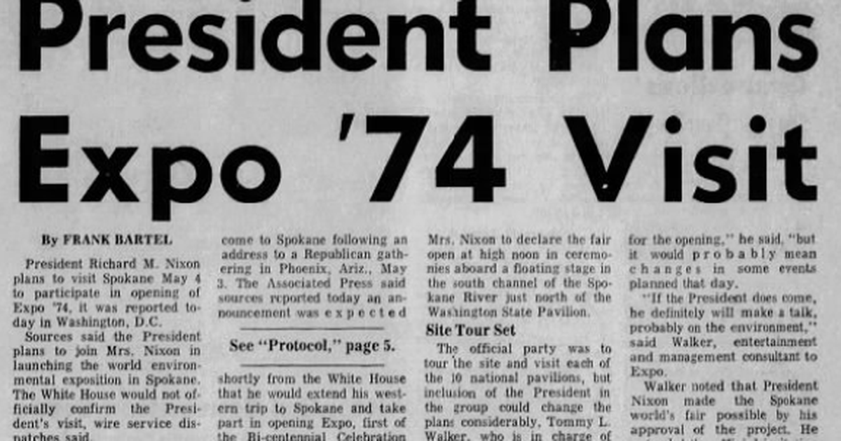 50 years ago in Expo history: President Nixon was confirmed for the ...