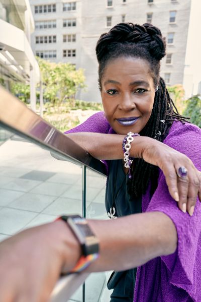 Sharon D. Clarke leads “Death of a Salesman” at Broadway’s Hudson Theatre. “That is so exciting for me, that there will be a generation that will not only see this and be able to claim it as their own, but it will open their eyes up in a completely different way,” she said.  (Courtesy Jenny Anderson)