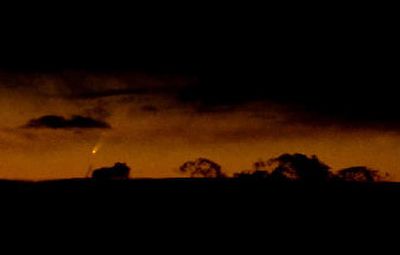 
Comet McNaught is seen near Davenport, Wash., on Jan. 11. According to www.spaceweather.com this may be the brightest comet in 30 years. 
 (Jed Conklin / The Spokesman-Review)
