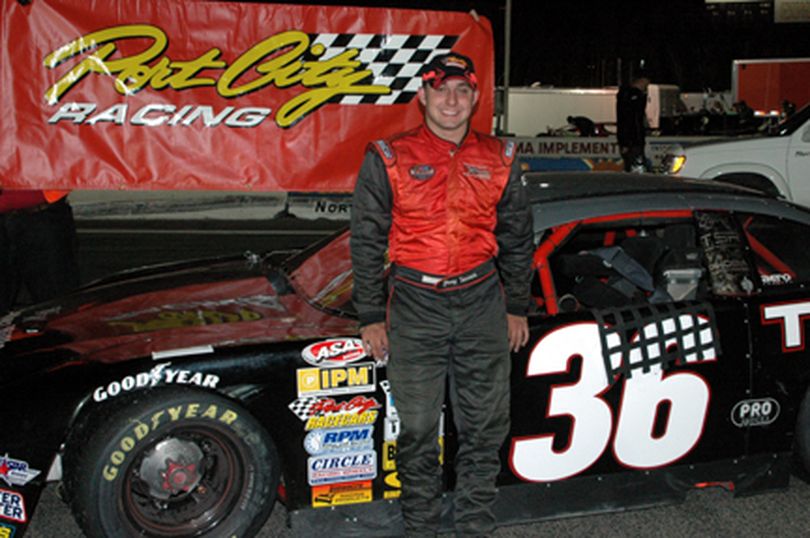 19-year old Joey Tanner, who competed in his first full season of asphalt late model racing after many seasons of dirt action, picked up the 2009 ASA Northwest Late Model Tour Rookie of the Year award. (Photo courtesy of M.E. Wright) (The Spokesman-Review)