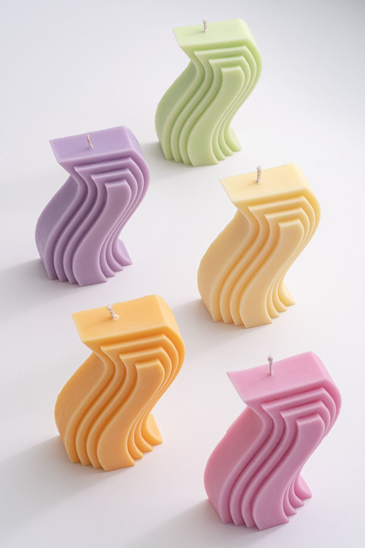 Candles in rounded, abstract shapes are popular on Etsy.  (Etsy/LeBonCandles)