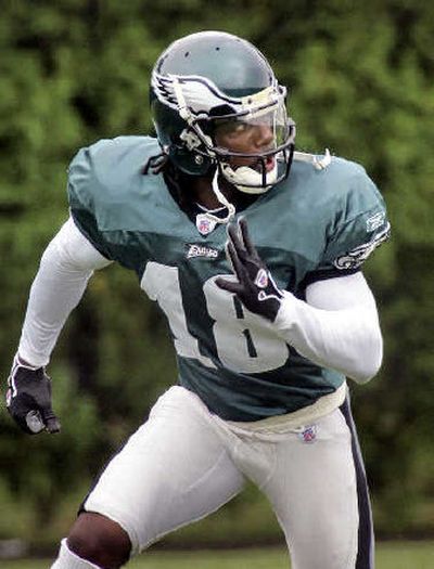 
New acquisition Donte' Stallworth practices with Philadelphia on Tuesday. 
 (Associated Press / The Spokesman-Review)