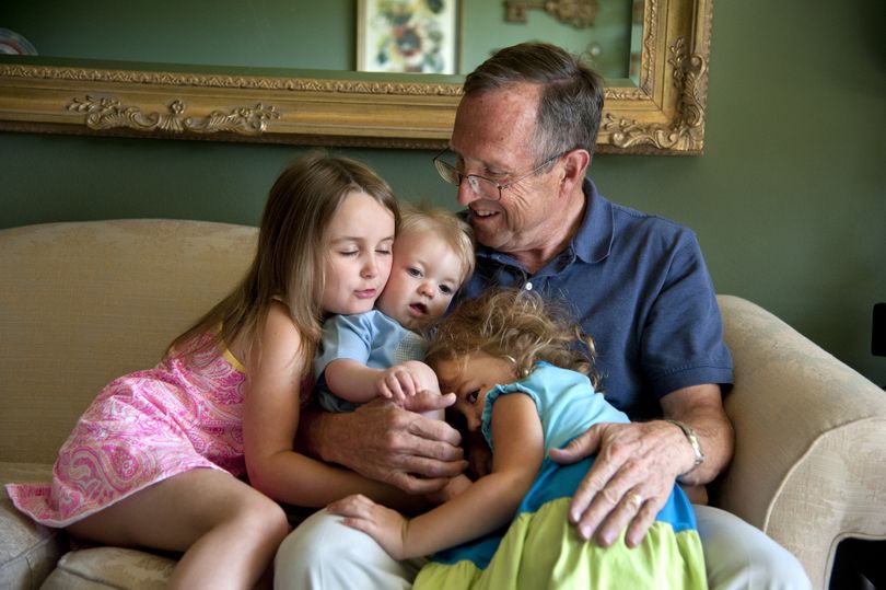 Retiree Doug Floyd now has more time to spend with his Pennsylvania grandkids, Lindsay, 6, Ryan, 10 months, and Annie, 3. (Dan Pelle)