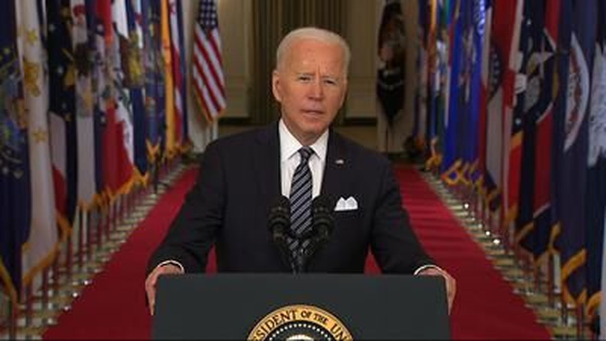 President Joe Biden delivers a somber message on the one-year anniversary of the coronavirus pandemic. Reflecting on the worst public health crisis in more than a century, Biden says there is "a collective suffering, a collective sacrifice."