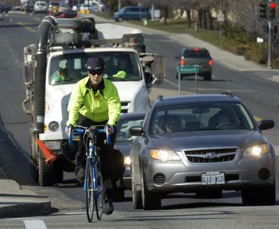 Starting next year, people who ride bicycles to work will be able to deduct up to $20 a month in employer benefits.  (File / The Spokesman-Review)