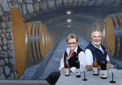 
Ellena and Mike Conway of Latah Creek Winery are celebrating 25 years in business in Spokane Valley. Huckleberry d'Latah, a blended white with huckleberry juice, is traditionally one of the Spokane area's favorites and accounts for 60 percent of the winery's production.
 (Brian Plonka / The Spokesman-Review)