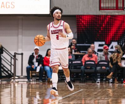 Eastern Washington guard Isaiah Moses brings the ball up the court during a game against Montana on Jan. 10 at Reese Court in Cheney. Moses scored 22 points in the Eagles’ win Saturday at Idaho State. The EWU senior has scored 20 or more points in four consecutive games.  (Courtesy of EWU Athletics)