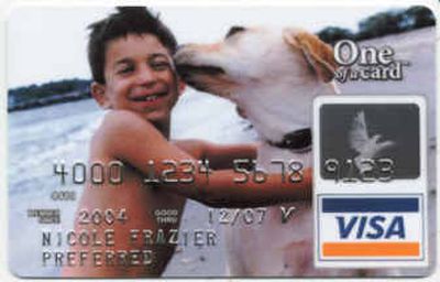 
First National Bank of Omaha offers a photo credit card.
 (Oneofacard / The Spokesman-Review)