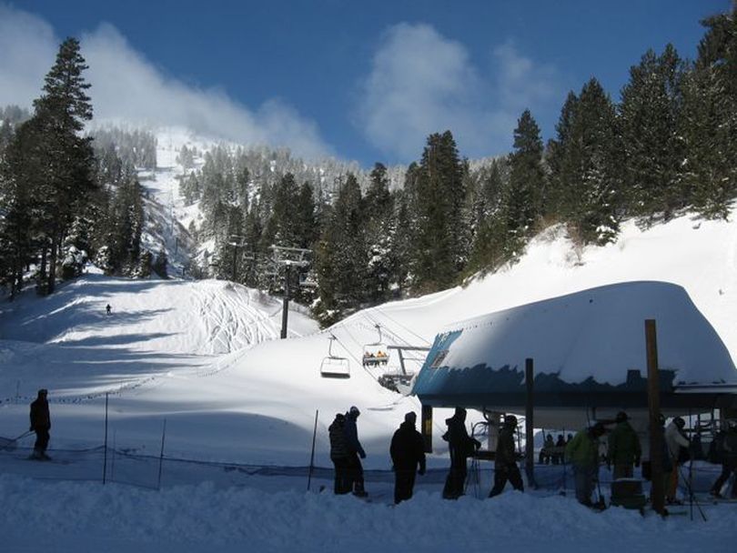 Bogus Basin ski resort, backside, 12/30/10 (Betsy Russell)