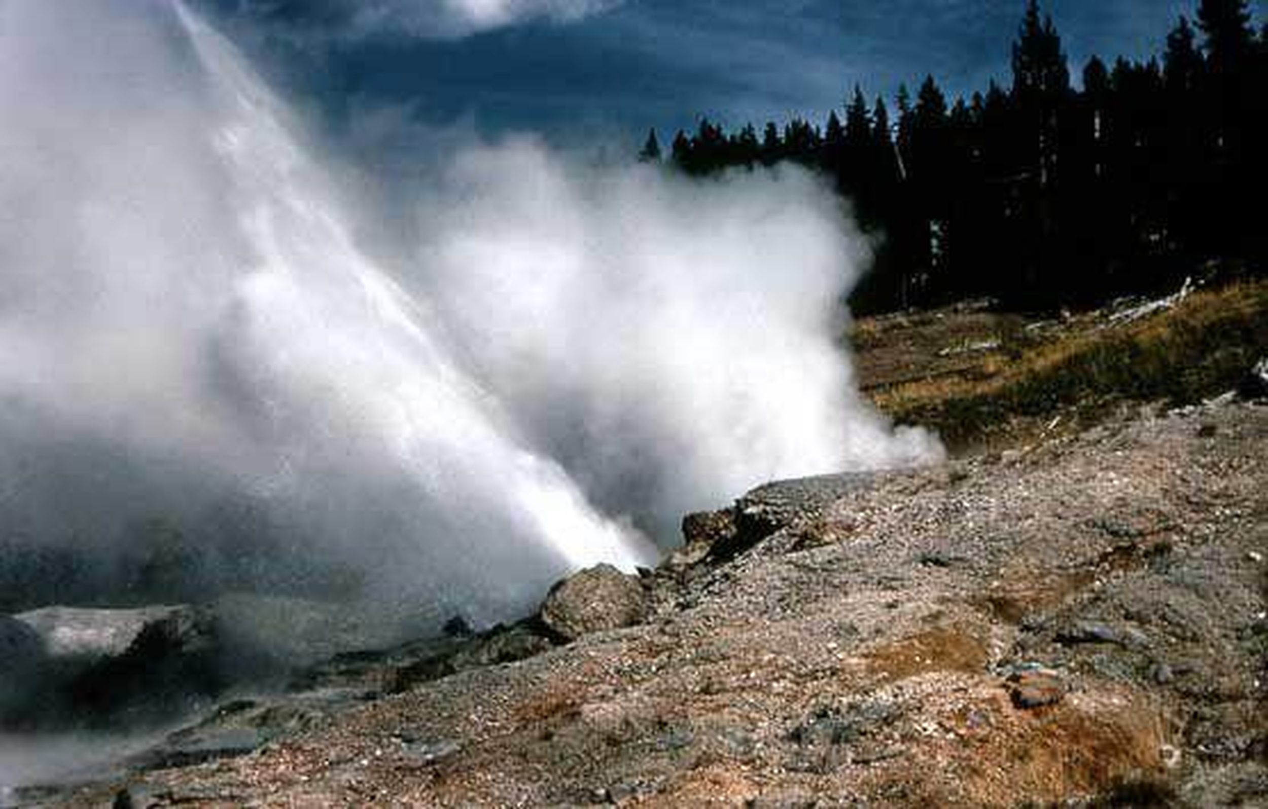 Yellowstone’s Ledge Geyser roars to life after sitting quiet 3 years