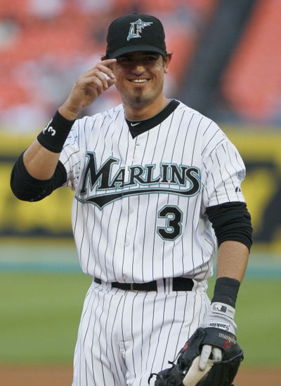 The Florida Marlins’ Jorge Cantu has recorded a hit and an RBI in all 10 games this season, an MLB record. (Associated Press)