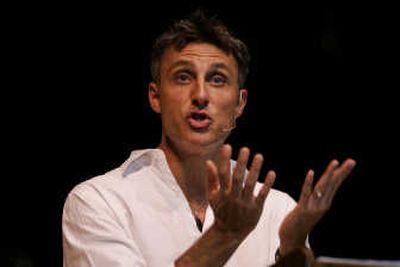 
Tullian Tchividjian, senior pastor of the New City Presbyterian Church in Coconut Creek, Fla., gestures as he preaches during a service. Associated Press
 (Associated Press / The Spokesman-Review)