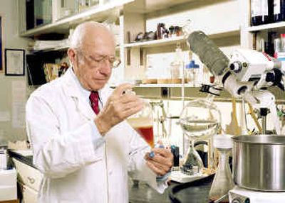 
 Chemist Leo Sternbach works in a lab at Hoffman-La Roche Inc. pharmaceutical company in this company photo from the early 1970s.
 (File/Associated Press / The Spokesman-Review)