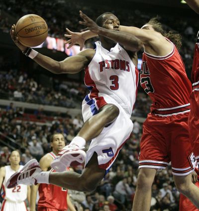 Detroit’s Rodney Stuckey scored 40 points in NBA win over Chicago.  (Associated Press / The Spokesman-Review)