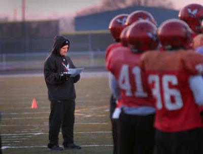 
Offensive coordinator Todd Sturdy brought his no-huddle philosophy to EWU after 12 years as head coach at St. Ambrose. 
 (Brian Plonka / The Spokesman-Review)