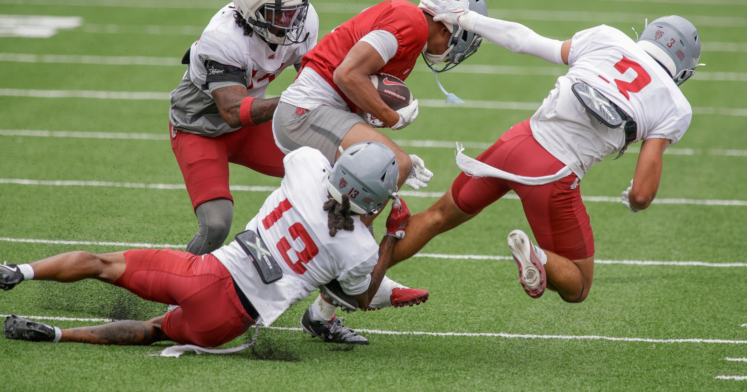 WSU defense dominates again on Day 12 of fall camp, underscoring theme of first dozen practices