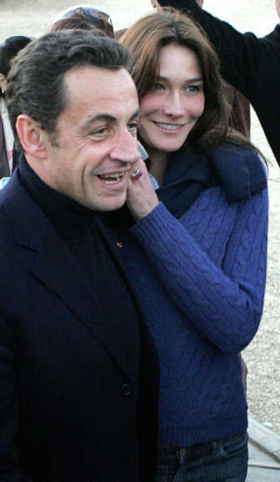 
France's President Nicolas Sarkozy and Carla Bruni are seen on a trip to Cairo, Egypt, in  December. Associated Press
 (Associated Press / The Spokesman-Review)