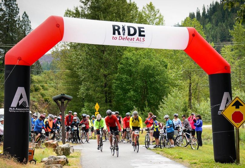 The start of the 2014 Silver Valley Ride to Defeat ALS on the Trail of the Coeur d'Alenes. (Courtesy)