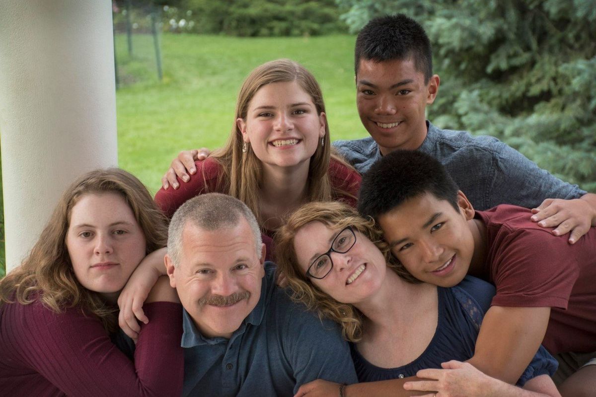 A recent photo of the Jones family shows, clockwise from left, Lauren, Sydney, Cory, Spencer, Ann and Jeff.  (Courtesy of the Jones Family)